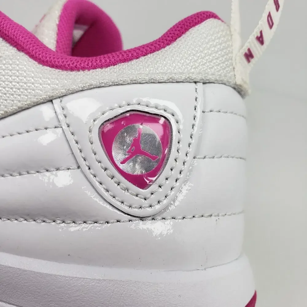 Nike Air Jordan Max Aura 6 Youth Girls Sz 5Y Womens Sz 6.5 White Fire Pink Shoes